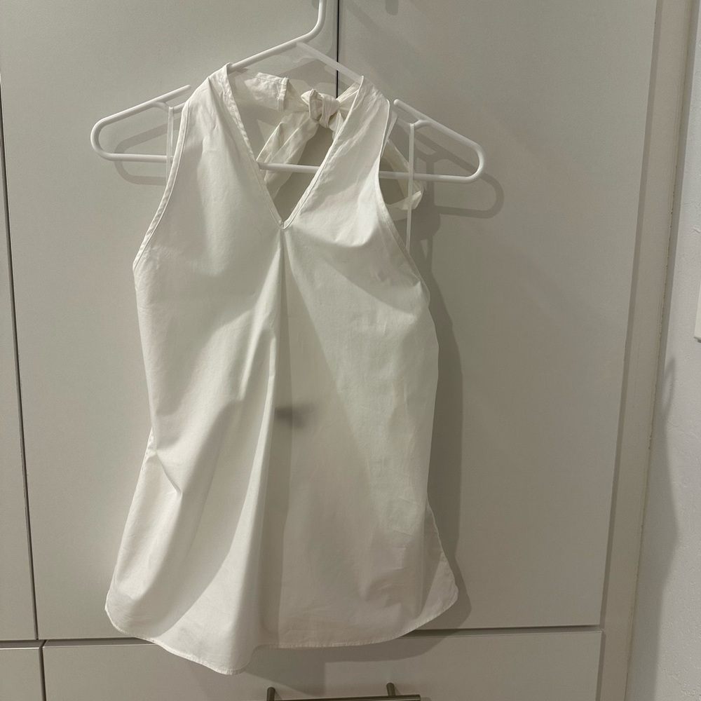 NWOT J. Crew White halter Sleeveless Blouse